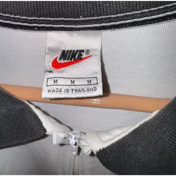 Vintage 90s Nike Challenge Court Quart Zip Long Sleeve Polo Shirt Y2K M ~Flaws~ - Picture 10 of 14